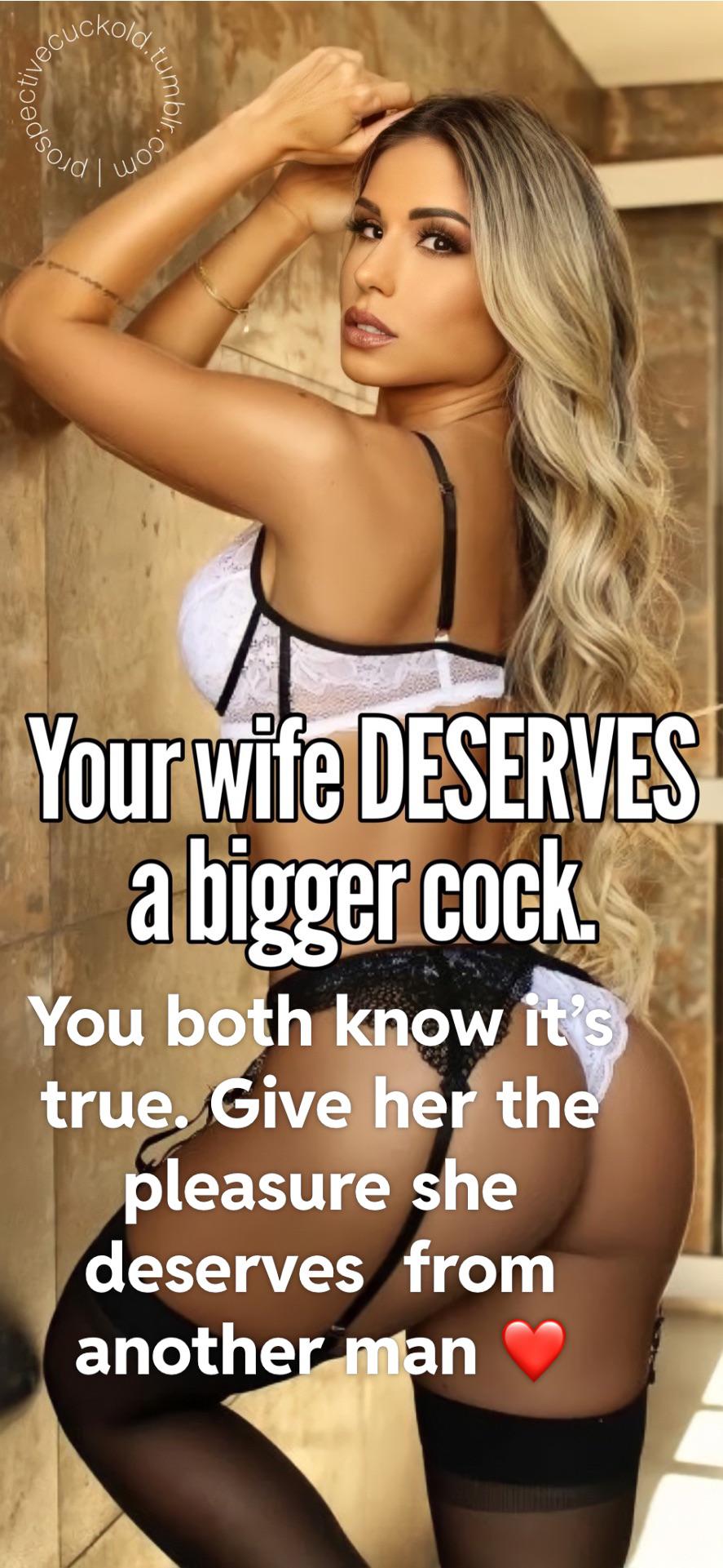 She’s deserves bigger Post By Xxx Sexy Suspicious_Bedroom69 on cuckoldcaptions