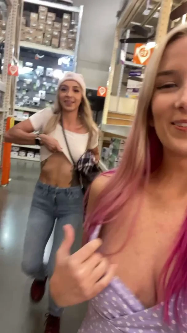 Flashing with my best friend at Home Depot