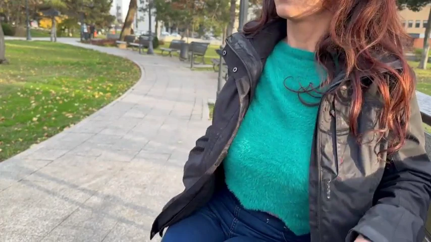 Just an average day with some light nipple play in the park [gif]