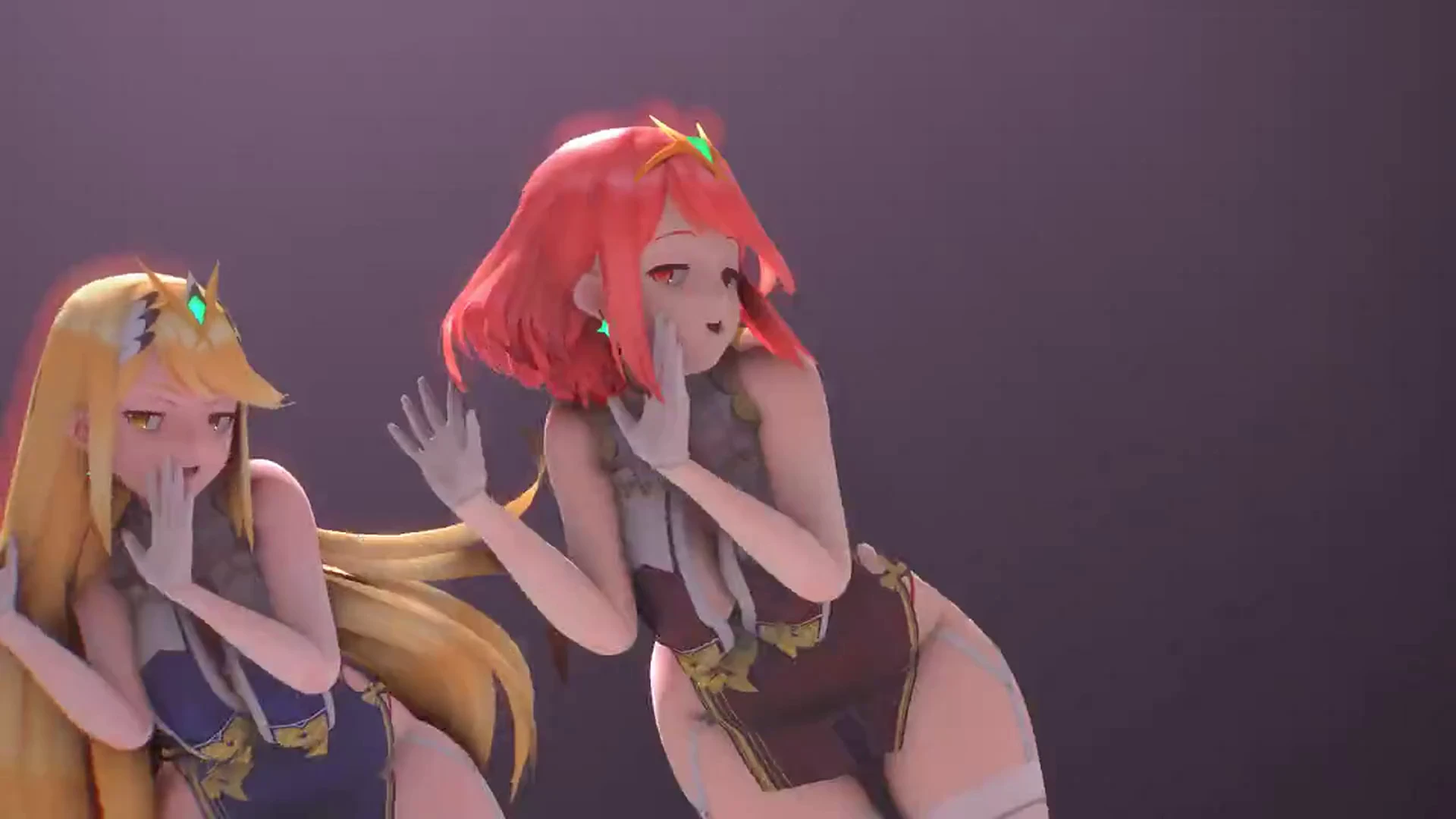 Pyra & Mythra Putting on a Show (MMD Necrox)