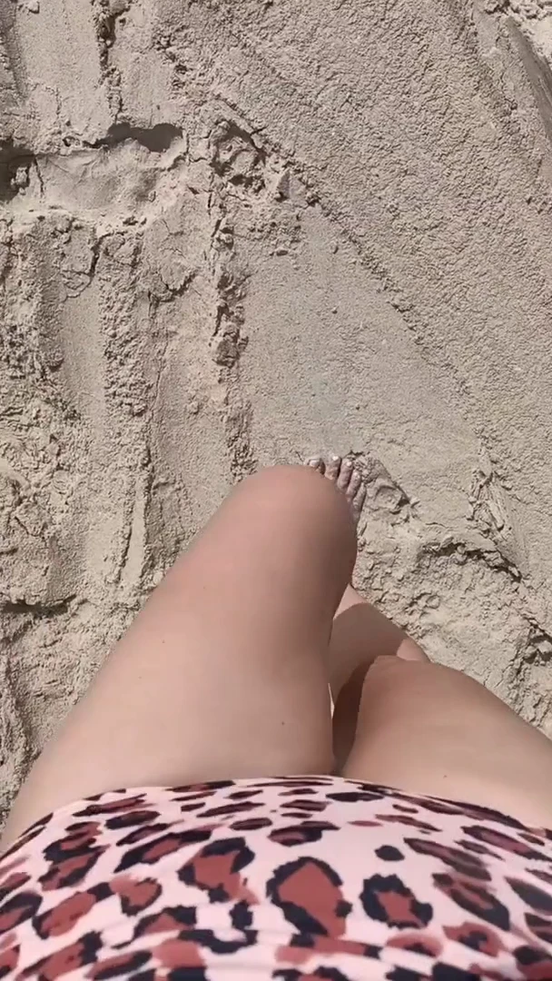 Wet spot in the beach