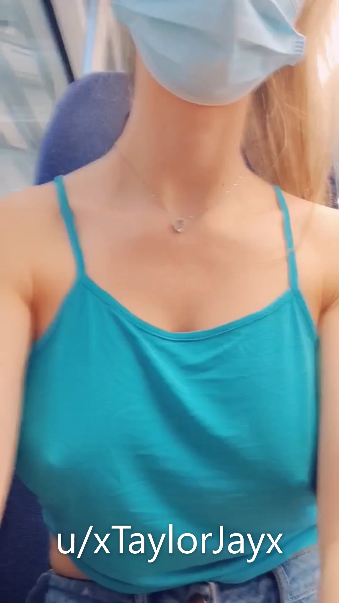Is it obvious I was super nervous about doing this tiddie reveal on the train?
